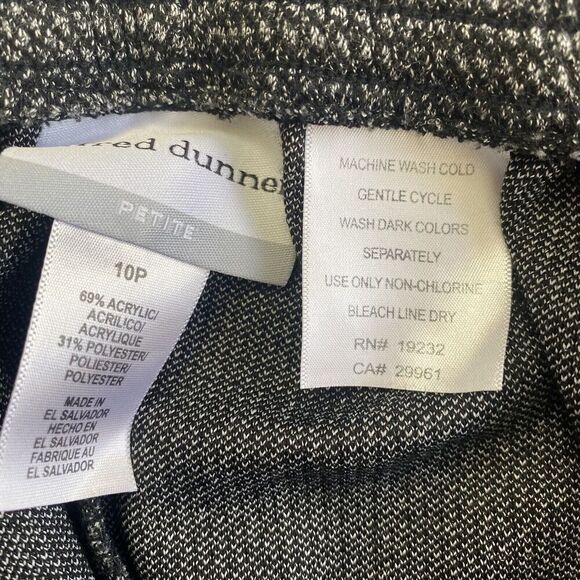 Alfred Dunner Pull-On Pants Women  Size 10P Gray elastic waist knit pants Pocket - Picture 6 of 15